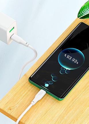 Кабель hoco type-c to type-c force fast charging data cable x93 |2m, 100w| (white) 000009430 7