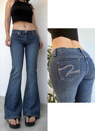 Джинсы 36 s flared bootcut низкая средняя талия посадка клеш vintage винтаж y2k 2000ые