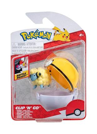 Игровой набор pokemon w14 - марип в покеболе (игровая фигурка, покебол)