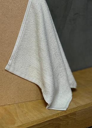Комплект полотенец ecotton 30х50 см махровые 6 шт. салфетки для рук 380 г/м2 молочный