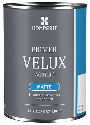 Грунтовка для древесины velux, 0.75 л, белый