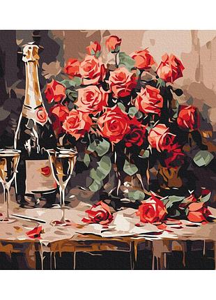 Картины по номерам «шампанское на двоих» bs53882 (48x60 см l)