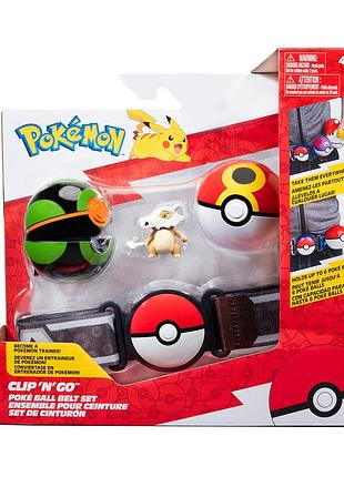 Игровой набор pokemon w15 - пояс с покеболами кубон (пояс, 2 покебола, игровая фигурка)