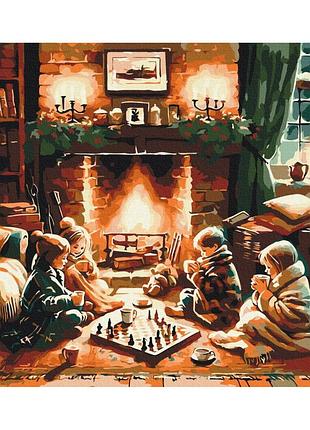Картины по номерам «когда за окном метель» bs53848 (48x60 см l)