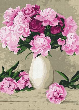 Картины по номерам «нежные пионы» bs069 (48x60 см l)