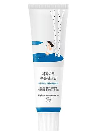 Увлажняющий солнцезащитный крем round lab birch juice moisturizing sun cream spf50+ pa++++ 50 ml