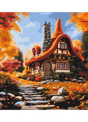 Картина за номерами "хатинка осені" bs53794 (48x60 см l)