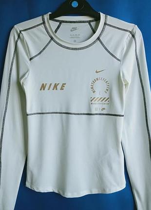 Женский спортивный лонгслив nike sportswear футболка с длинным рукавом молочного цвета слоновой кости
