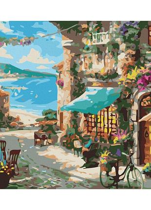Картины по номерам «улица приморского городка» bs31563 (48x60 см l)