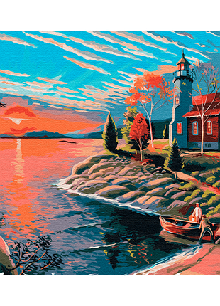 Картины по номерам «живописное утро» bs51584 (48x60 см l)