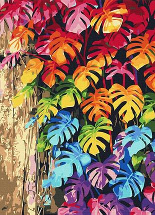 Картины по номерам «цветные листья» bs32082 (48x60 см l)