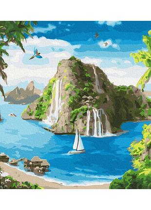 Картины по номерам «тропическая гавань» bs34675 (48x60 см l)