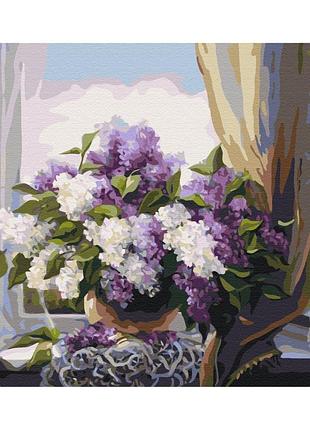 Картина за номерами "бузок біля вікна" bs8260 (48x60 см l)