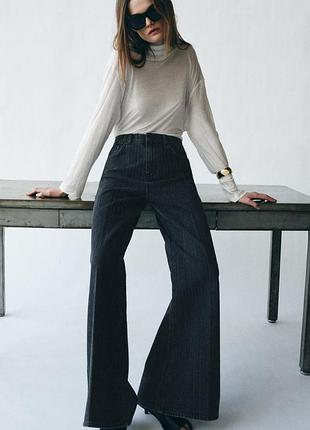 Джинсы zw collection flare в зазоре с высокой посадкой zara