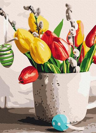 Картина по номерам «пасхальный букет» bs53106 (48x60 см l)