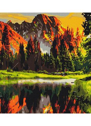 Картина по номерам «закат в горной долине» bs3348 (48x60 см l)