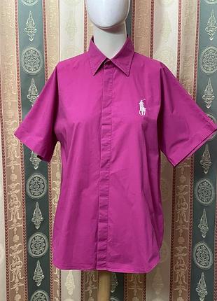 Блуза кольору фукціі бренду ralph lauren sport