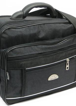 Мужской портфель wallaby черный тканевый