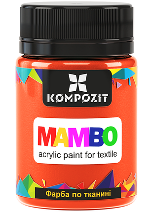 Краска по ткани серия (флуоресцентная) мамво art kompozit, 50 мл, 83 флуоресцентный оранжевый