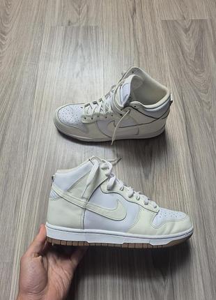 Кроссовки nike dunk high sail gum (w) dd1869-109