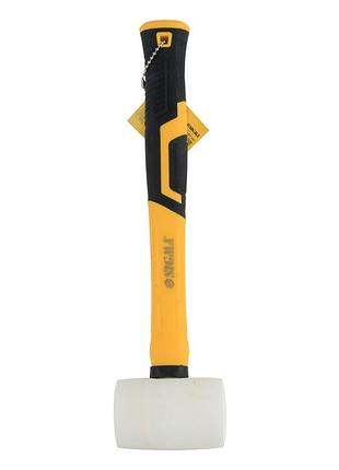Киянка гумова біла 225 г фібергласова ручка sigma (4317281)