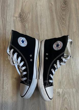 Кеди в стилі converse чорні, 27,5