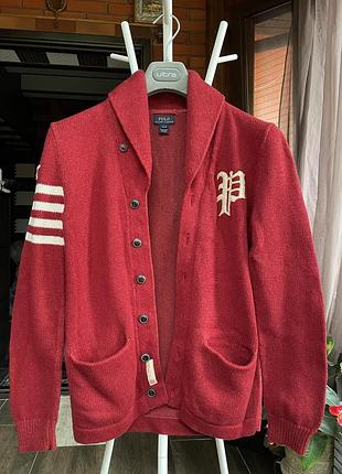 Кардиган polo ralph lauren varsity letterman (оригінал)підліткова лінійка в розмірі l(14-16),дорослий чоловічий xs,жіночий s/m,в прекрасному стані.