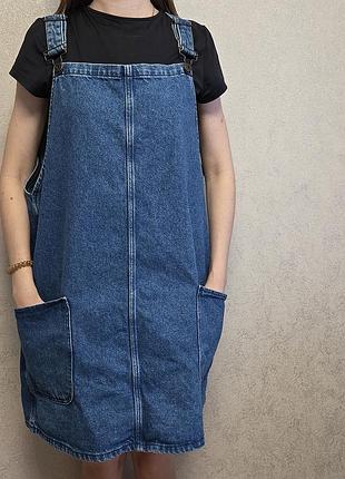 ​стильний джинсовий сарафан new look petite (100% бавовна) р.16(48‐50)