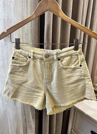 Дитячі шортики для дівчинки , zara лимонного кольору, 152 см
