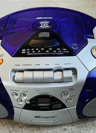 Портативний магнітофон memorex mp3121-02 (cd / касета / радіо y2k)