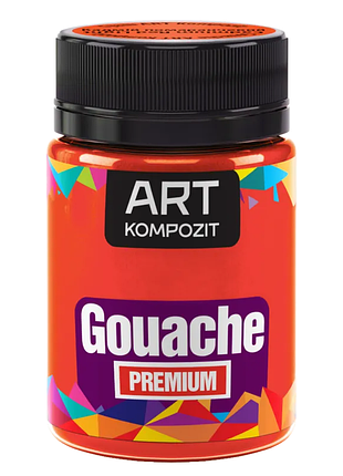 Гуашь художественная premium "art kompozit", 60 мл, кадмий оранжевый