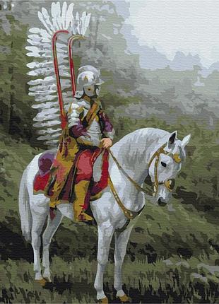 Картина по номерам «рыцарь на лошади» bs52677 (48x60 см l)