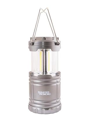 Фонарь раздвижной для кемпинга mastertool 180х86 мм cob led 3xaa abs 94-0803