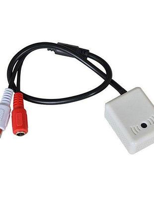 Микрофон для камеры видеонаблюдения для видеорегистратора dvr kaibon kz-502c, активный