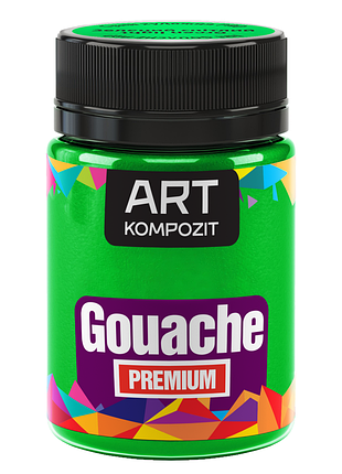 Гуашь художественная premium "art kompozit", 60 мл, зеленый светлый