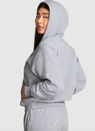 Худи женское флис victorias secret. цвет: vs medium leather grey holiday.