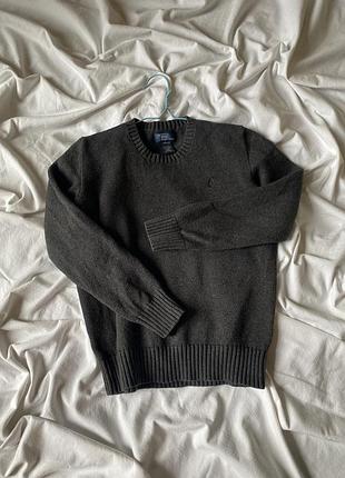 Вязаный свитер с круглым вырезом от бренда polo ralph lauren м 10-12 лет 140 см. 146 см. 152 см.