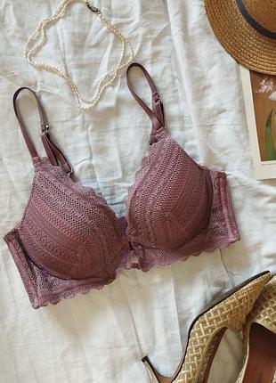 Мереживний бюстгальтер лонглайн hunkemöller essie 80b з портупеєю та бретелями-трансформерами