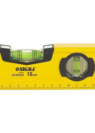 Уровень магнитный 2 капсулы 15см sigma (3720331)