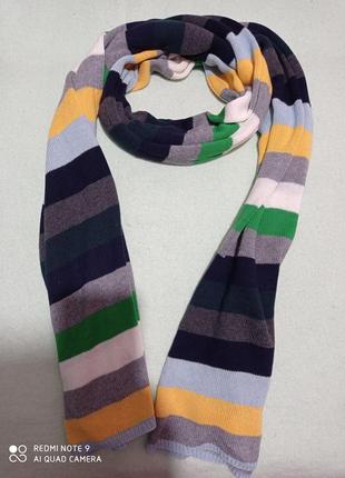 Супер большой мягкий разноцветный трикотажный шарф палантин3 фото