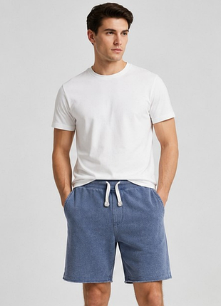 Мужские трикотажные шорты river island голубые m