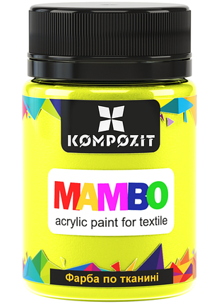 Краска по ткани серия (флуоресцентная) мамво art kompozit, 50 мл, 82 флуоресцентный салатовый