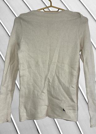Жіночий кашеміровий светр gd cashmere s 36 44 молочний светр кашемір шовк меринос розкішна кофта з кашеміром 44