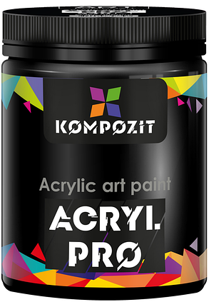 Краска художественная acryl pro art kompozit 430 мл, 540 марс черный
