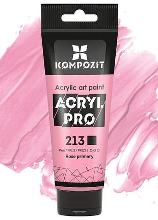 Краска художественная acryl pro art kompozit 75 мл, 213 розовый основной