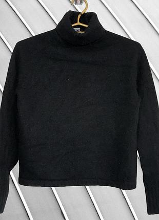 Женский черный гольф bloomingdale’s s 36 44 100% кашемир кашемировый свитер с высоким горлом черная кофта из кашемира 44