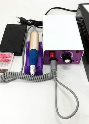 Фрезер для манікюру з педаллю для ноги dm4, потужний манікюрний фрезер, фрезер з насадками для манікюру