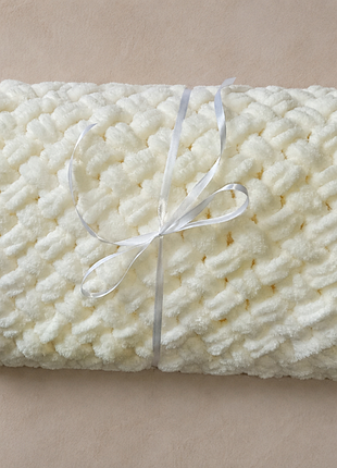 Плед ручной работы из пряжи alize puffy