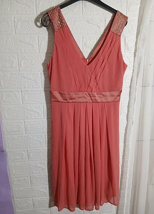 Елегантна кораллова сукня pennyblack (max mara group), розмір m (it 42)