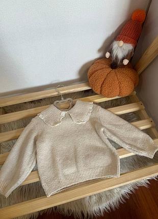 Вʼязаний светр zara розмір 86(12-18м) стан- чудовий